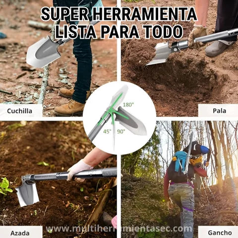 TÁCTICPRO® Pala táctica plegable multifuncional (Tu aliada en emergencias y aventuras)