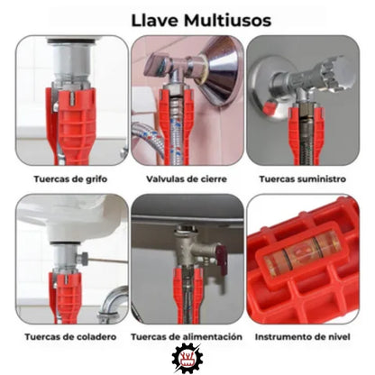 GripFlex™ Llave Universal para ajuste de grifos con fugas y adaptaciones imposibles