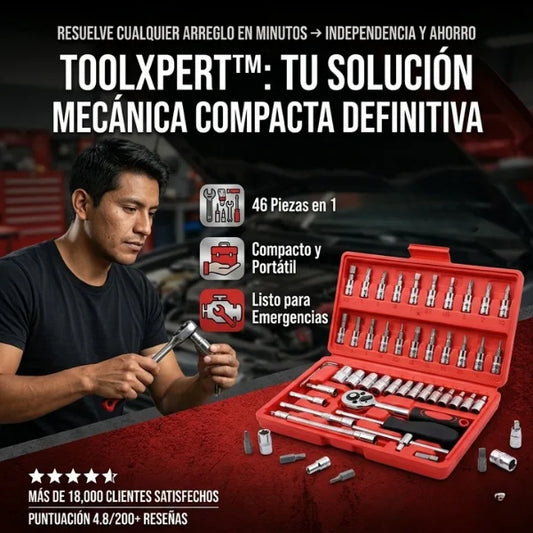 ToolXpert™ Set de Herramientas Mecánicas de 46 Piezas