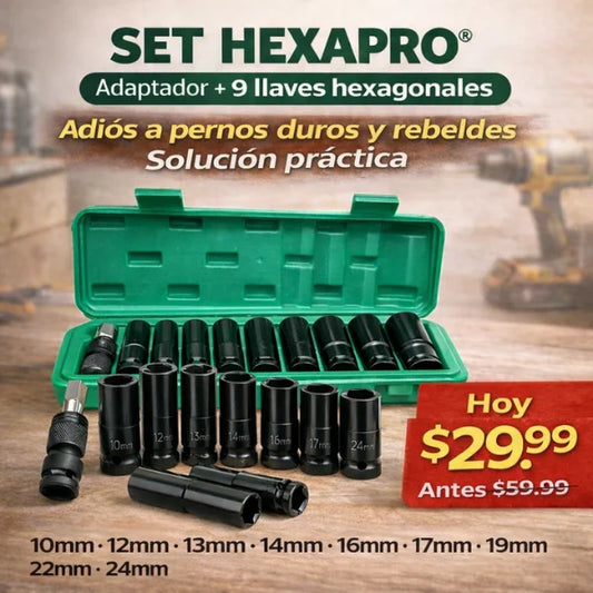 SET HEXAPRO® Adaptador + 9 llaves hexagonales