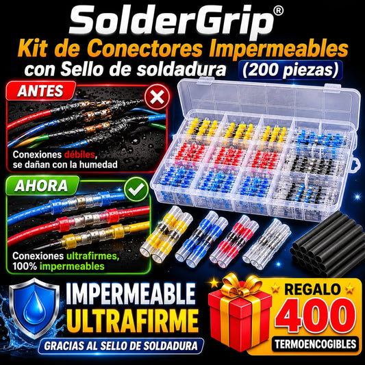 SolderGrip® Kit de Conectores Impermeables con Sello de soldadora