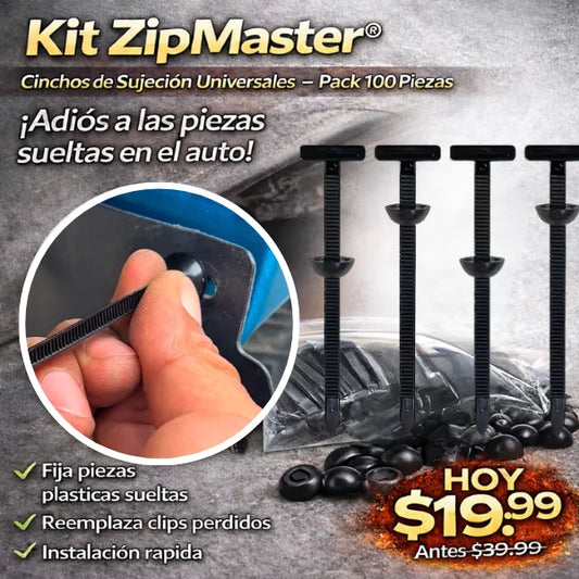 Kit ZipMaster® Cinchos de Sujeción Universales – Pack 100 Piezas