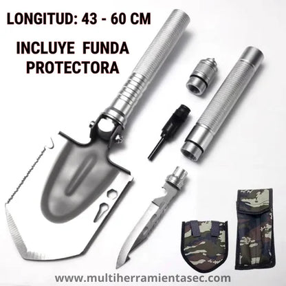 TÁCTICPRO® Pala táctica plegable multifuncional (Tu aliada en emergencias y aventuras)