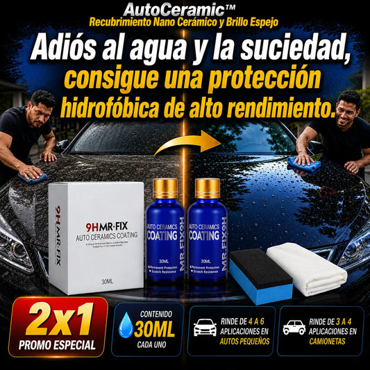AutoCeramic™ Recubrimiento Nano Cerámico y Brillo Espejo + PROMO 2X1