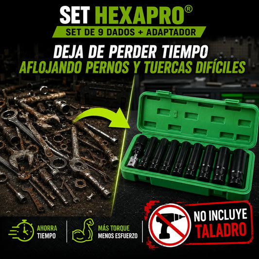 SET HEXAPRO® Adaptador + 9 llaves hexagonales