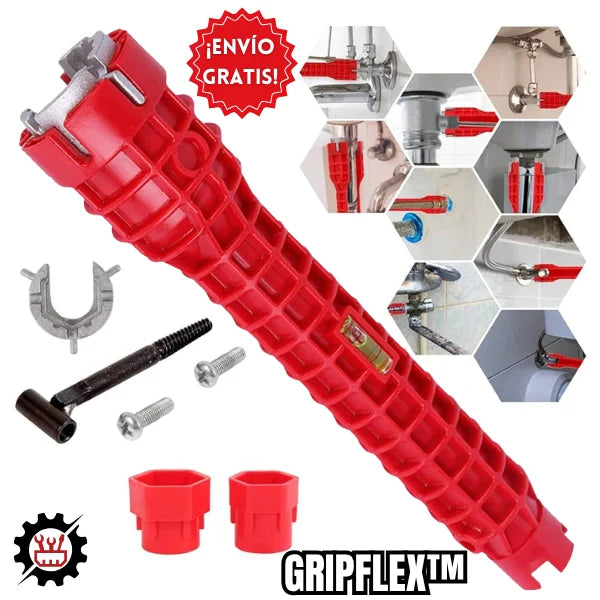 GripFlex™ Llave Universal para ajuste de grifos con fugas y adaptaciones imposibles
