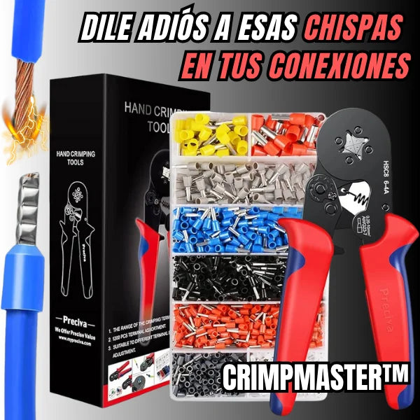 CrimpMaster™ Alicate de presión para crimpado preciso + 1200 piezas de regalo 🎁