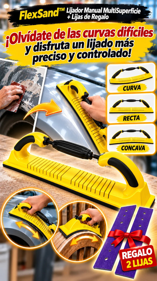 FlexSand™ Lijador Manual MultiSuperficie + Lijas de Regalo